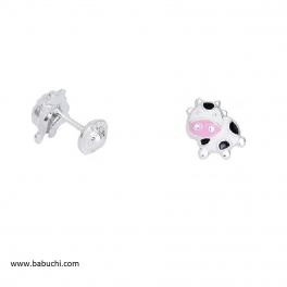 Pendientes niña plata ley vaquita Pendientes niña plata ley vaquita
