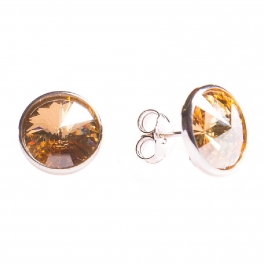 Pendientes de plata y swarovski amarillo grande Pendientes de plata y swarovski amarillo grande