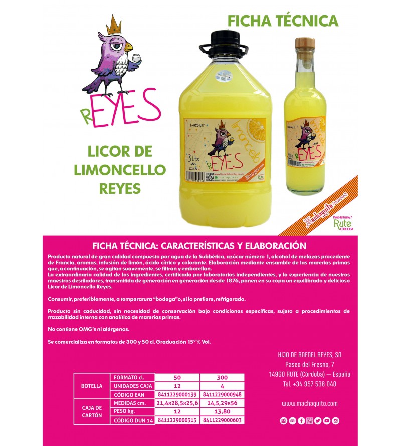Licor de Limoncello Reyes